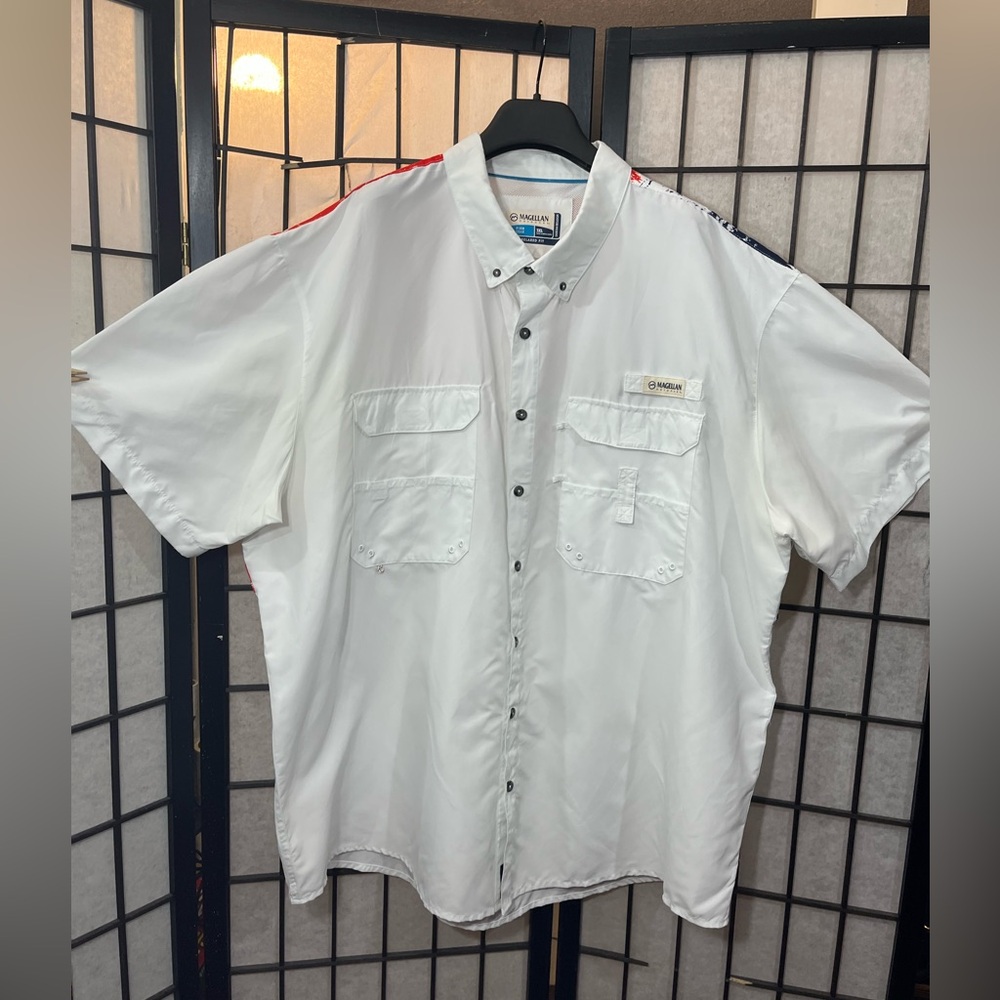 Magellan Outdoors Men's Lake Fork Americana Fishing Shirt 3XL